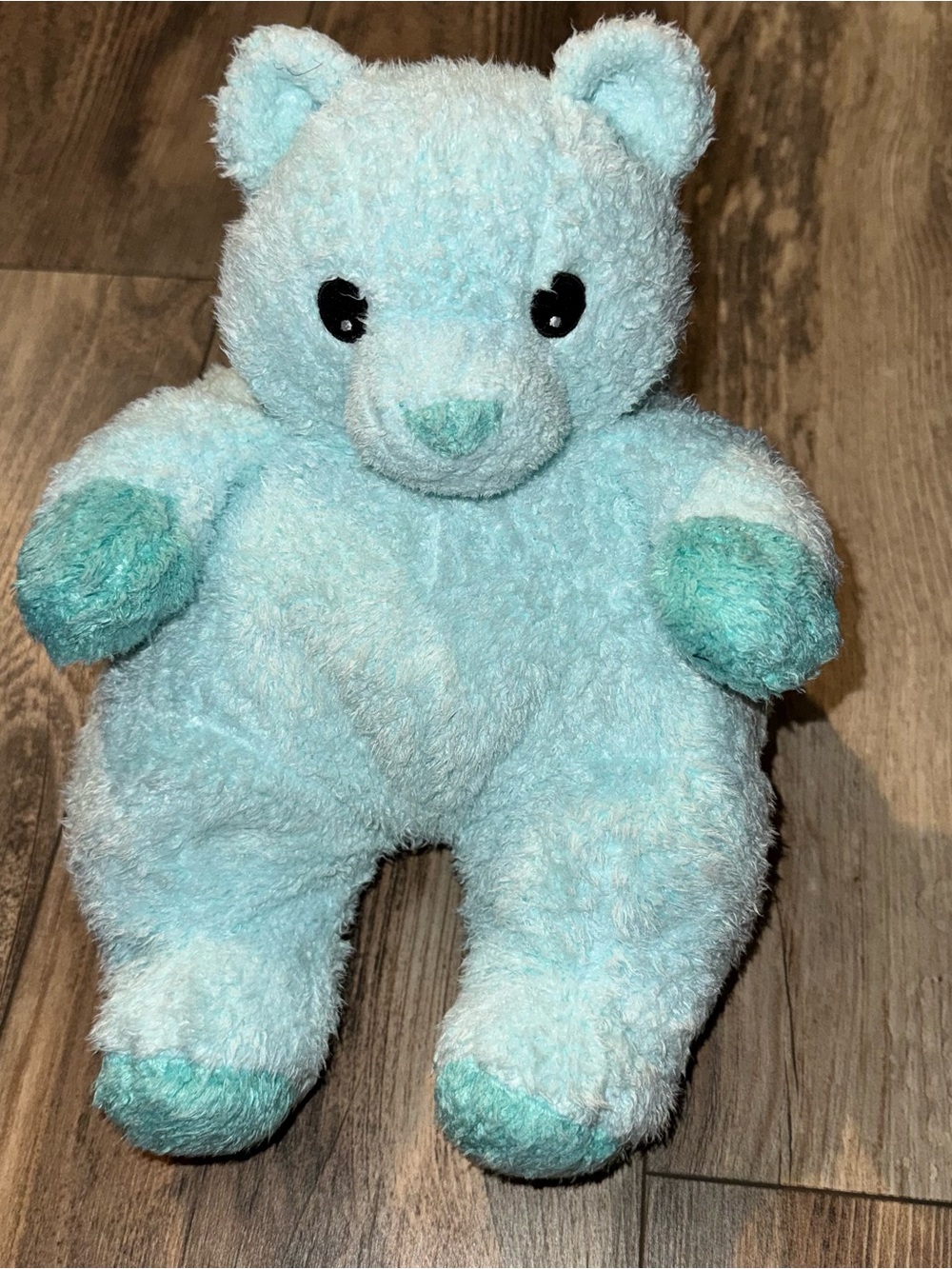 TY Baby 2000 Bearbaby Blue Teddy Pillow Pals Rattle Rare Vintage Plush 11"